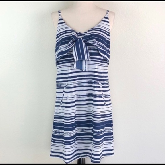 Cabi 5264 Knot Dress Nautical Stripe V-Neck Small - Picture 2 of 5